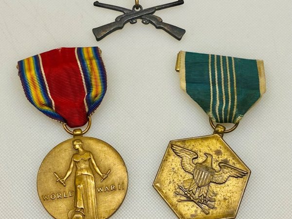 (3) Old RARE WW2 WWII  ~ SERVICE MEDAL AWARD BADGEs